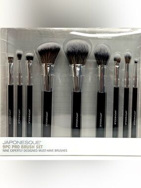 JAPONESQUE 9pc Pro Brush Set - Black